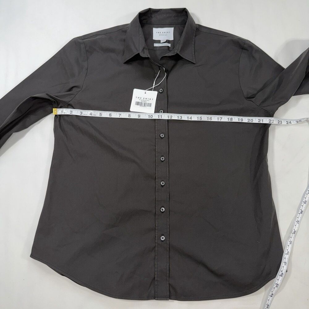 The Shirt Jet Set Icon Shirt Rochelle Behrens LARGE Black Button Up Minimalist - Picture 4 of 9
